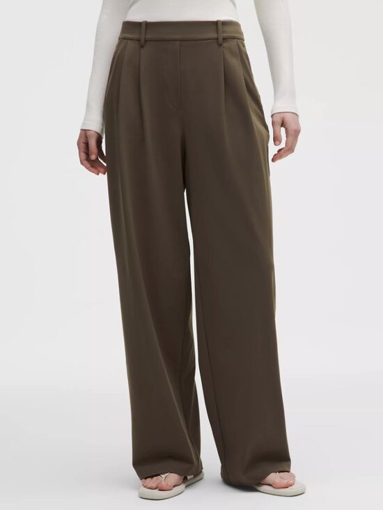 lululemon athletica Pants - NWT lululemon Daydrift ™ HR Straight-Leg Trouser *Regular Size Large Olive Brown